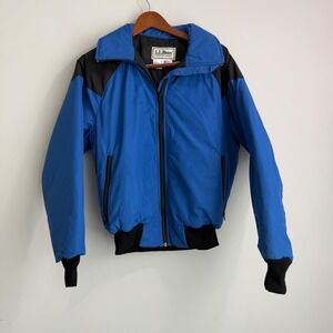 Blouson bomber échauffement bleu homme vintage doublé polaire L.L.BEAN